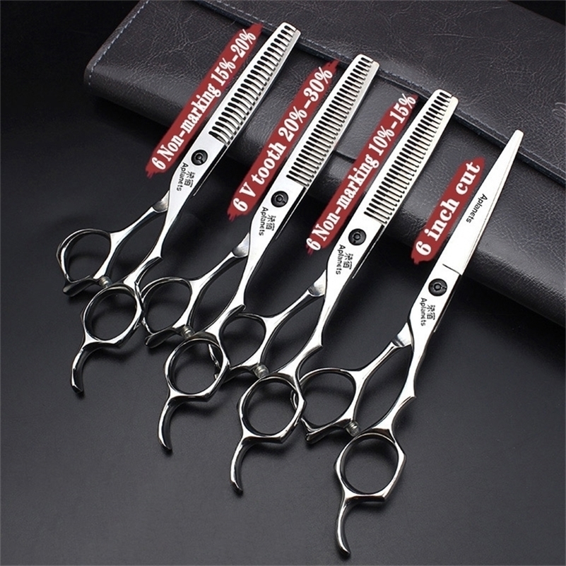 Hairdressing Scissors 6 Inch Japan 440c Stainless Steel Set Salon Barber Professional 220317