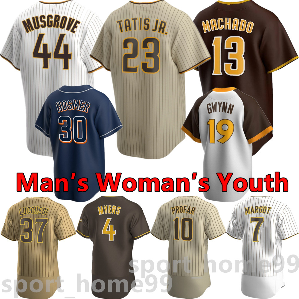 21/22 Top New San Diego 23 Fernando Tatis Jr. Jersey 13 Manny Machado 9 Jake Cronenworth 19 Tony Gwynn 44 Joe Musgrove Eric Hosmer Custom Men Women Youth Baseball Jerseys, Color 8
21/22 Top New San Diego 23 Fernando Tatis Jr. Jersey 13 Manny Machado 9 Jake Cronenworth 19 Tony Gwynn 44 Joe Musgrove Eric Hosmer Custom Men Women Youth Baseball Jerseys, Color 8