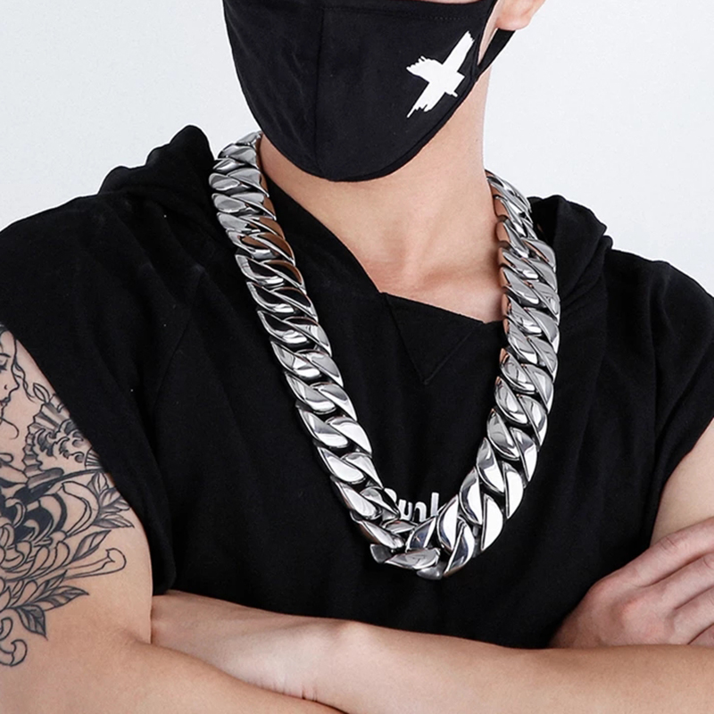 31mm Super Heavy Round Curban Curb Chain Titanium steel Link necklace Hiphop Mens Boys Punk Thick Silver Flat 316L Stainless Steel Bike Biker Necklace Jewelry
31mm Super Heavy Round Curban Curb Chain Titanium steel Link necklace Hiphop Mens Boys Punk Thick Silver Flat 316L Stainless Steel Bike Biker Necklace Jewelry