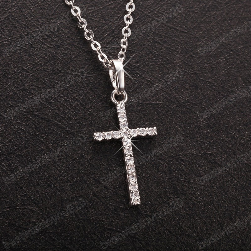 Fashion Women Pendants Crystal Jesus Cross Pendant Necklaces Jewelry For Men/Women Jewelry Necklace Gifts