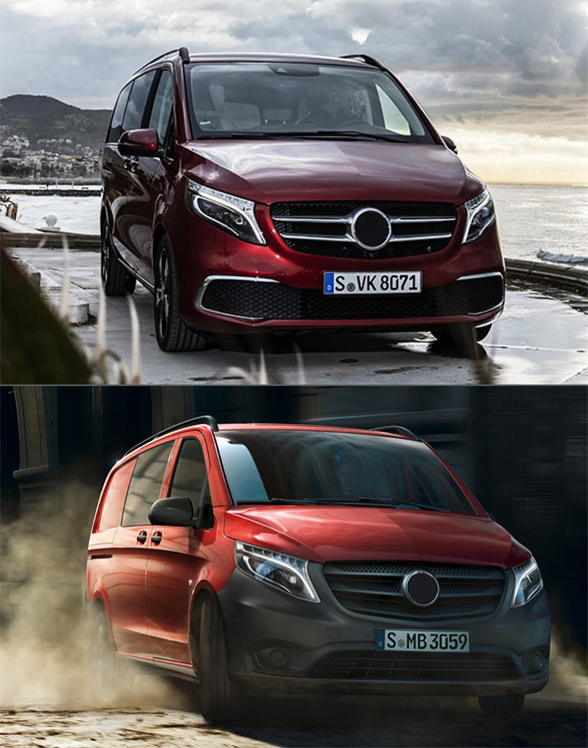 Headlights All LED For Benz Vito 20 13-20 19 Head Lights W447 DRL+Bi-Xenon Lens LED Crystal Angel Eyes Turn Signal Headlight