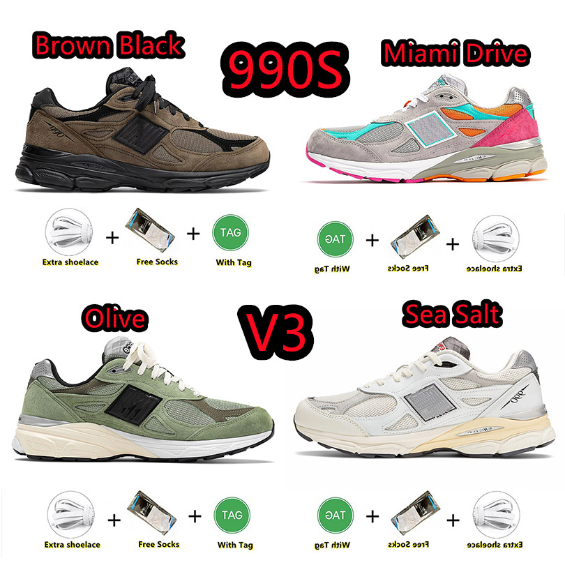 990v3 990S mens running shoes sneakers Brown Black Miami Drive Olive Salt Sea Salt men women trainers sports shoe size 36-45, With box
990v3 990S mens running shoes sneakers Brown Black Miami Drive Olive Salt Sea Salt men women trainers sports shoe size 36-45, With box