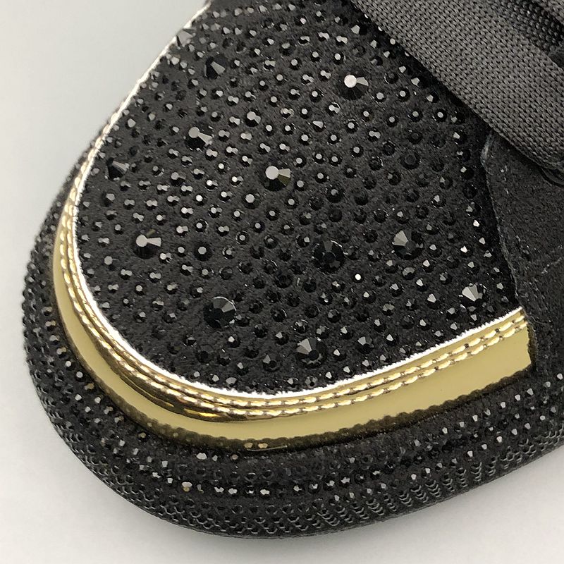 Sponge shoes men's new versatile Boots lacing thick sole shoes fashion personality rhinestones A97
