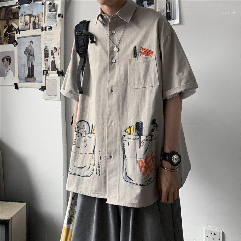 Colors Short Sleeve Graffiti Shirt Mens Casual Loose Retro Classic Tops Fashion All-match Coat Male Clothes Summer Lapel Men's Shirts, Blue
Colors Short Sleeve Graffiti Shirt Mens Casual Loose Retro Classic Tops Fashion All-match Coat Male Clothes Summer Lapel Men's Shirts, Blue