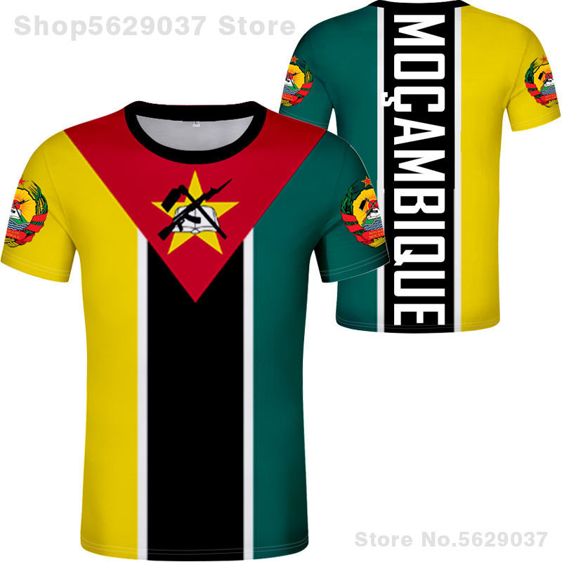 MOZAMBIQUE t shirt free custom made name number moz t-shirt nation flag mz republic portuguese college print po clothing 220609 - view 5