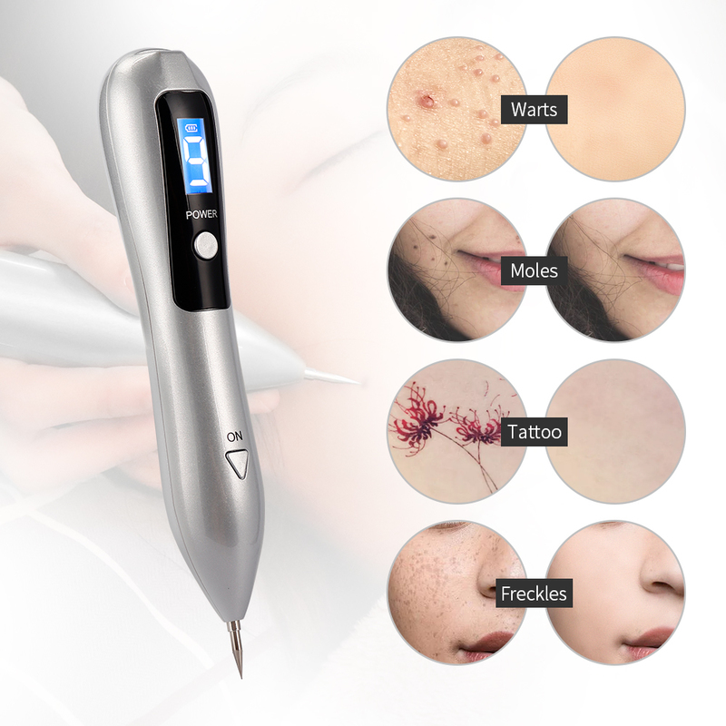 LCD Plasma Pen Laser Tattoo Mole Removal Machine Rechargeable Face Care Skin Tag Removal Freckle Wart Dark Spot Remover 220415