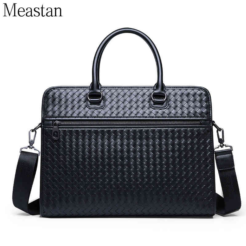 Men's Briefcase Luxury Woven Leather Laptop Bags Men Shoulder Handbag Office Business Travel Bag for Documents Big, Clear
Men's Briefcase Luxury Woven Leather Laptop Bags Men Shoulder Handbag Office Business Travel Bag for Documents Big, Clear