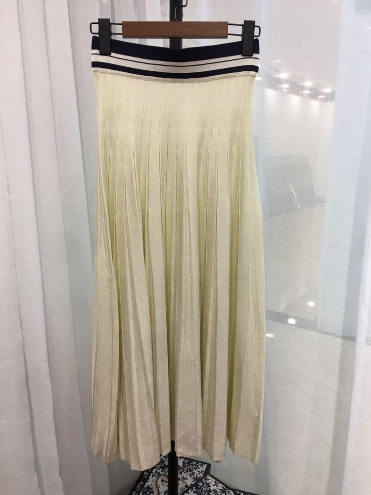 Skirts Women Skirt 20 Spring / Summer Ladies Striped Solid Simple Pleated Knit Midi, Yellow
Skirts Women Skirt 20 Spring / Summer Ladies Striped Solid Simple Pleated Knit Midi, Yellow