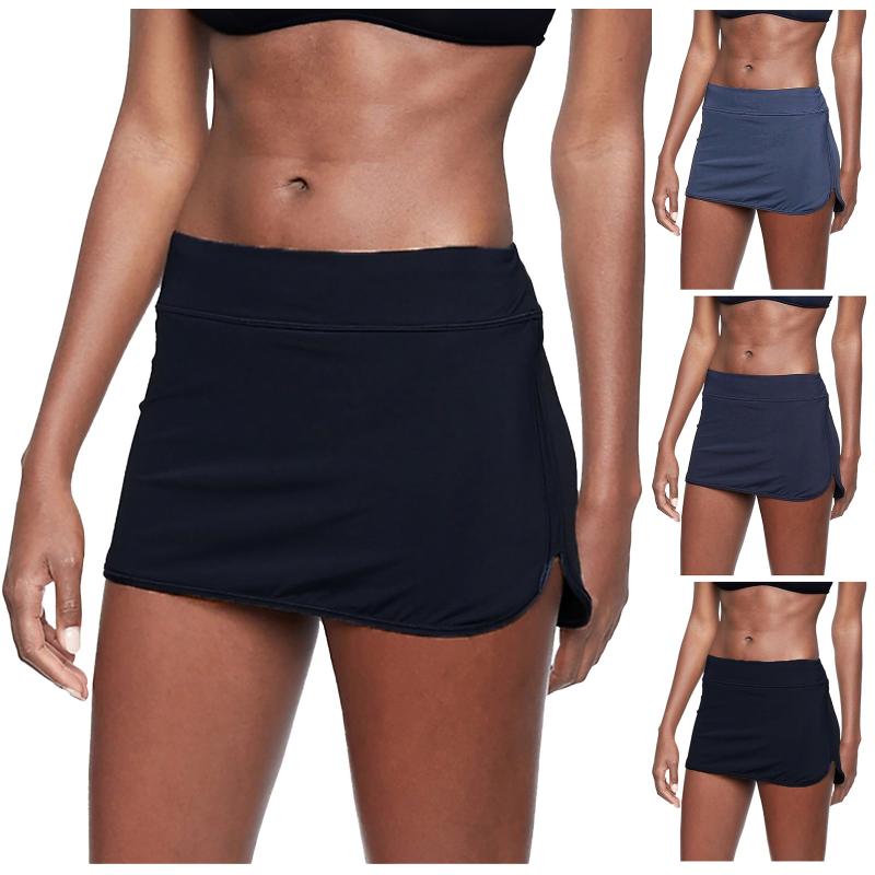 Men's Swimwear Women Bikini Bottom Tankini Swim Skirt Pocket Short Beach Dress Pants High Quality Plus Size Fashion BeachwearMen's