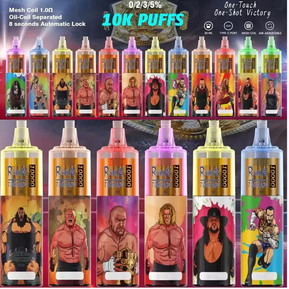 Original RandM Tornado 10000 Puffs Disposable Vape Pen E Cigarette With Rechargeable Battery Airflow Control Mesh Coil 20ml Prefilled Pod 10K Big Vapor Kit
Original RandM Tornado 10000 Puffs Disposable Vape Pen E Cigarette With Rechargeable Battery Airflow Control Mesh Coil 20ml Prefilled Pod 10K Big Vapor Kit