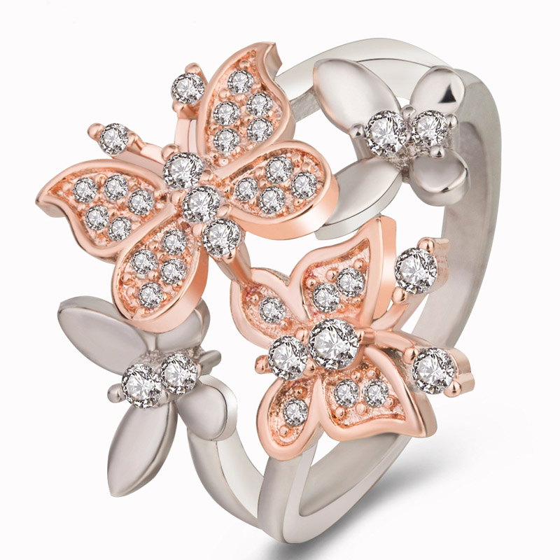 Double Butterfly Ring For Women Gift Jewelry Rose Gold Separation Butterfly Silver Ring Micro Set Diamonds Rings
Double Butterfly Ring For Women Gift Jewelry Rose Gold Separation Butterfly Silver Ring Micro Set Diamonds Rings