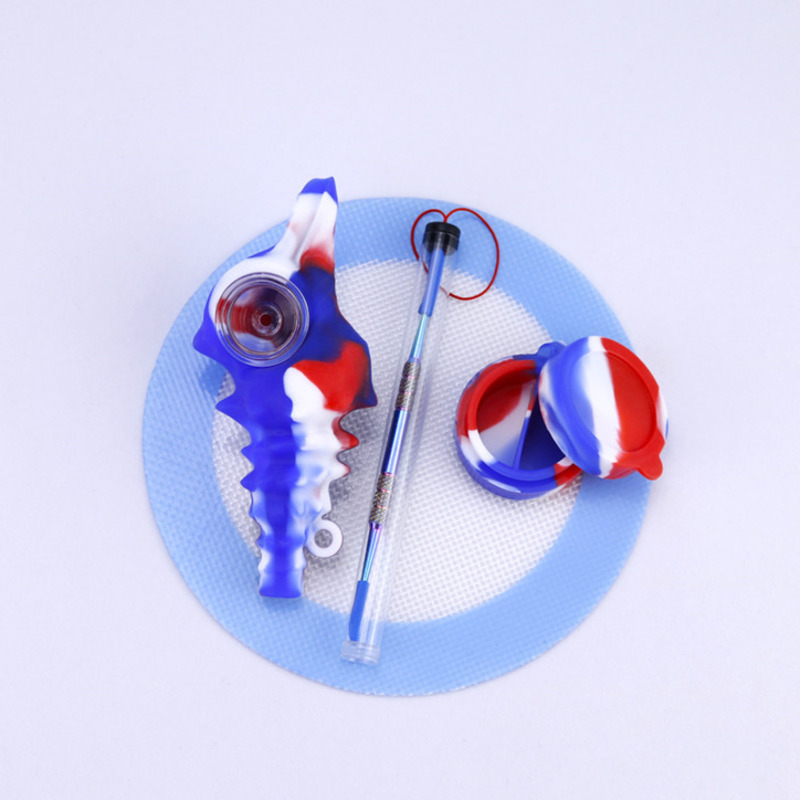 Smoking Silicone whelk pipe with Glass Bowl Mini Silicon Herb Tobacco Pipes Detachable Container Handpipe
Smoking Silicone whelk pipe with Glass Bowl Mini Silicon Herb Tobacco Pipes Detachable Container Handpipe