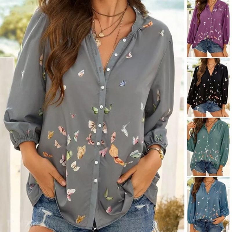 Women' Blouses & Shirts Casual Women Summer Long Sleeves Butterfly Print Cardigan Button Loose Thin Breathable Fashion Daily Female ShirtsW, 3003 green
Women' Blouses & Shirts Casual Women Summer Long Sleeves Butterfly Print Cardigan Button Loose Thin Breathable Fashion Daily Female ShirtsW, 3003 green