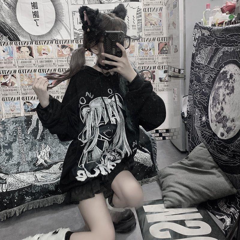 Women' Hoodies & Sweatshirts QWEEK Japanese Harajuku Hoodie Anime Japan Style Manga Pink Kawaii 2022 Fashion Gothic Streetwear Women Tops, Black
Women' Hoodies & Sweatshirts QWEEK Japanese Harajuku Hoodie Anime Japan Style Manga Pink Kawaii 2022 Fashion Gothic Streetwear Women Tops, Black
