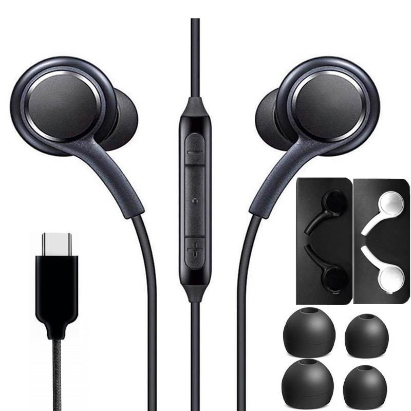 Samsung Type-C earphones Usb-C Remote mic smartphone Smart digital chip Android headphone, Black
Samsung Type-C earphones Usb-C Remote mic smartphone Smart digital chip Android headphone, Black