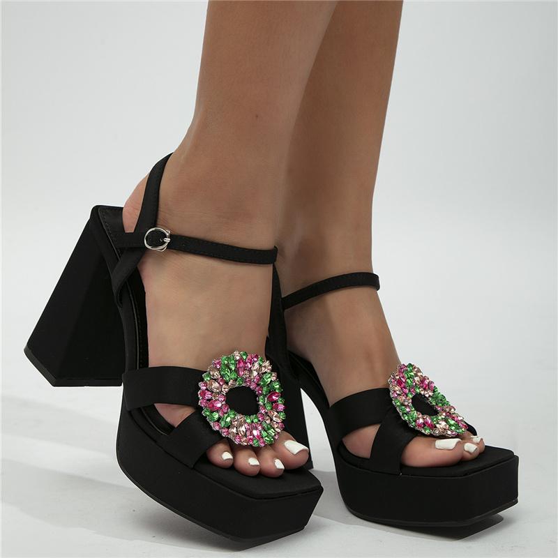 Sandals Summer Women Square Heel Platform Shoes Colorblock Rhinestone Party Prom Pumps Ankle Buckle Sexy Ladies SandalsSandals, Black
Sandals Summer Women Square Heel Platform Shoes Colorblock Rhinestone Party Prom Pumps Ankle Buckle Sexy Ladies SandalsSandals, Black