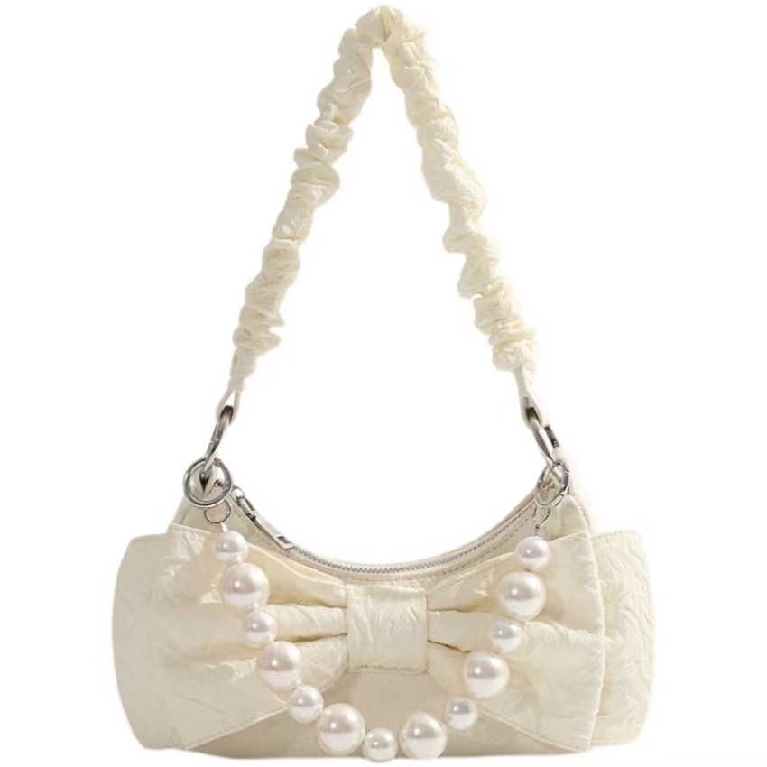 Evening bags fashion trend niche high texture light luxury pleated woman shoulder bag bow pearl chain fashion kid handbag, Customize
Evening bags fashion trend niche high texture light luxury pleated woman shoulder bag bow pearl chain fashion kid handbag, Customize