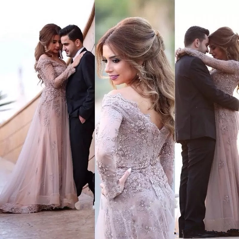 Sheer Elegant Long Sleeves Evening Gowns Lace Appliques Beaded Crystals V Neck A Line Prom Arabic Party Gowns 2017 Muslim Dubai Kaftan, Water melon
Sheer Elegant Long Sleeves Evening Gowns Lace Appliques Beaded Crystals V Neck A Line Prom Arabic Party Gowns 2017 Muslim Dubai Kaftan, Water melon
