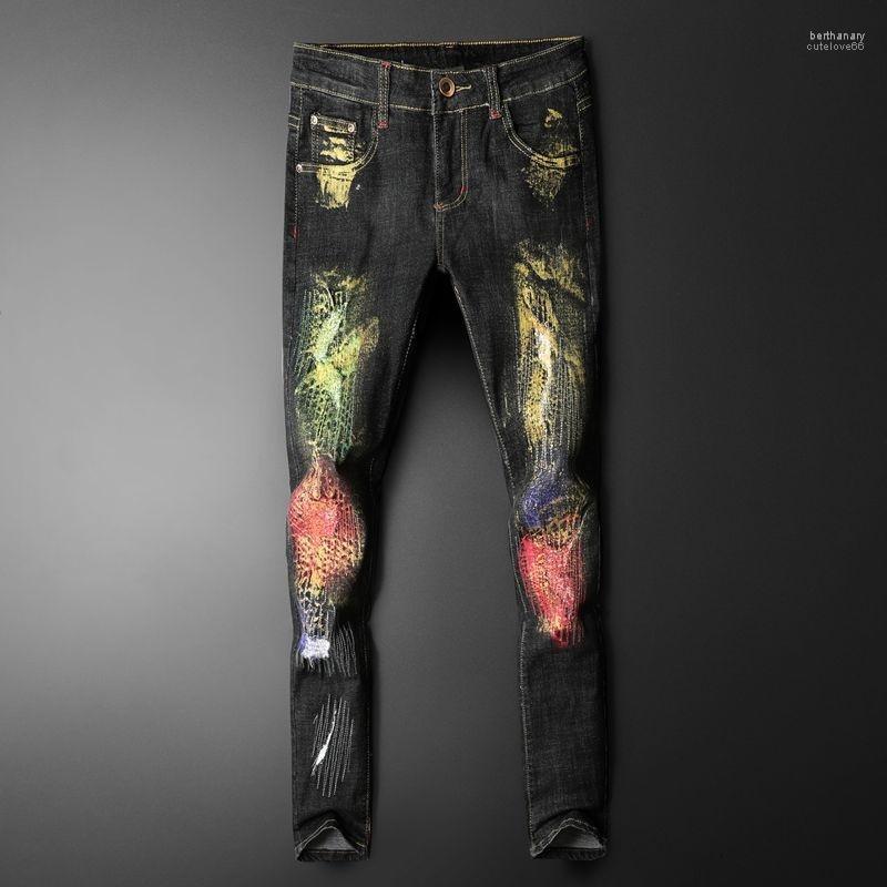 Men's Jeans Graffiti Spray Painting Personalized Hole Denim Men Designer Pantalones Vaqueros Jean Calca MasculinaMen's Bert22, As shown in figure
Men's Jeans Graffiti Spray Painting Personalized Hole Denim Men Designer Pantalones Vaqueros Jean Calca MasculinaMen's Bert22, As shown in figure