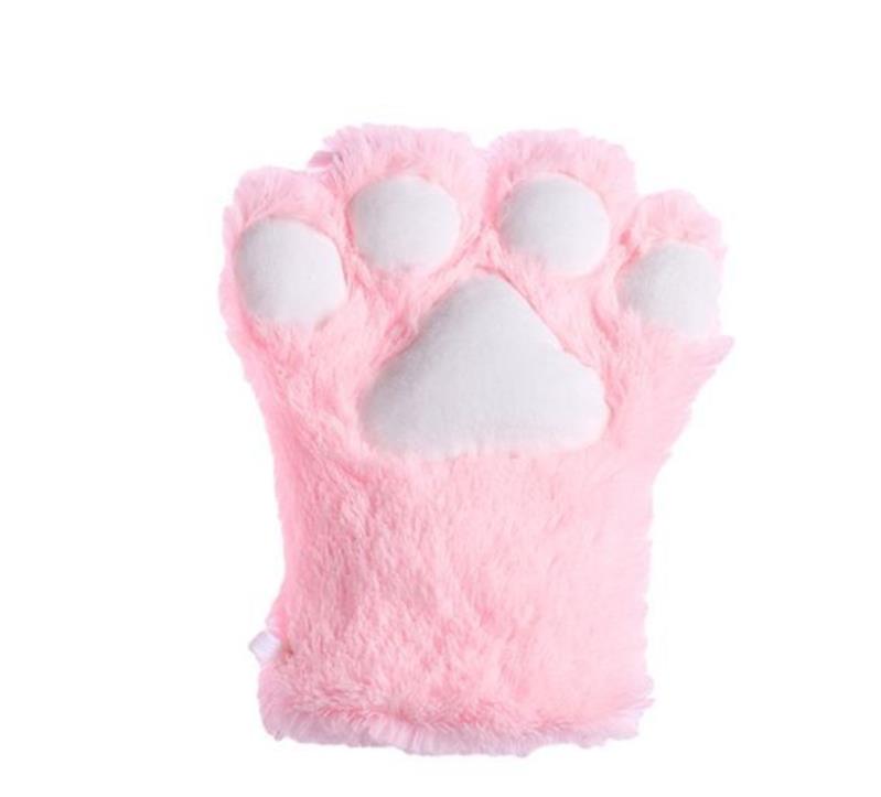 Cosplay Furry Cat Bear Paw Glove Wolf Dog Fox Gaint Claws Gloves Anime Costume Accessories Women Girls Plush Hand Cover Mittens For Christmas Hallowee