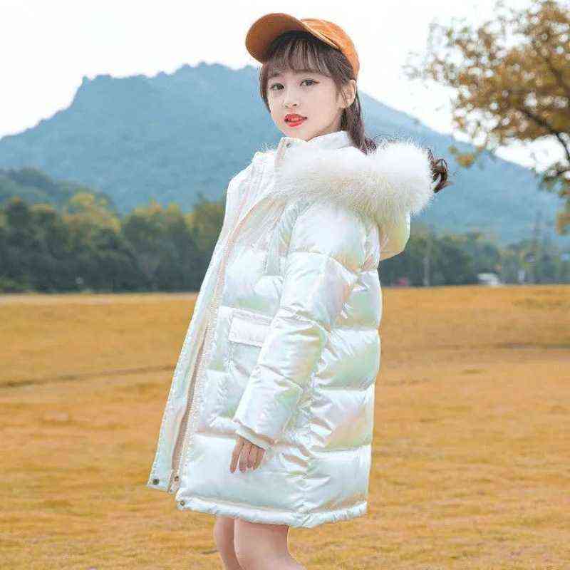 3-14 Year Children Winter Jacket For Girls Jacket Fashion Hooded Teenager Girls Long Parka Snowsuit Outerwear Christmas Children clothing J220718
