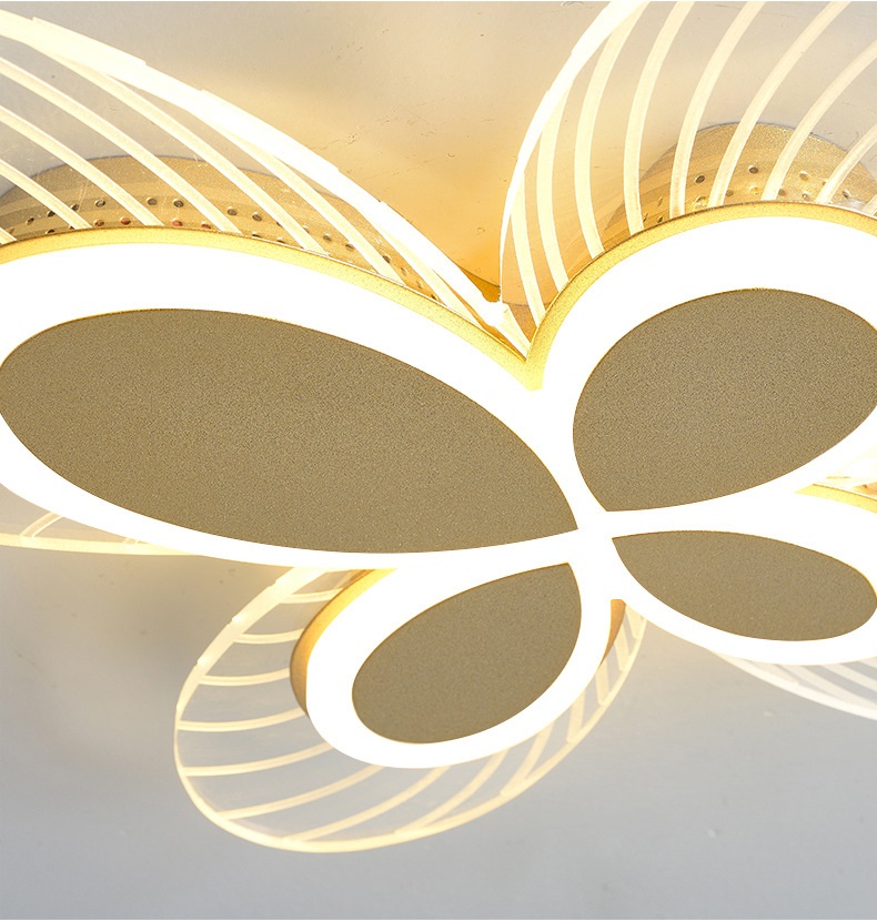 Modern Fashion LED Ceiling Light Lamp Gold Dimmable Transparent Acrylic Chandelier for Living Room Bedroom Study Decorative Lighting Le-281