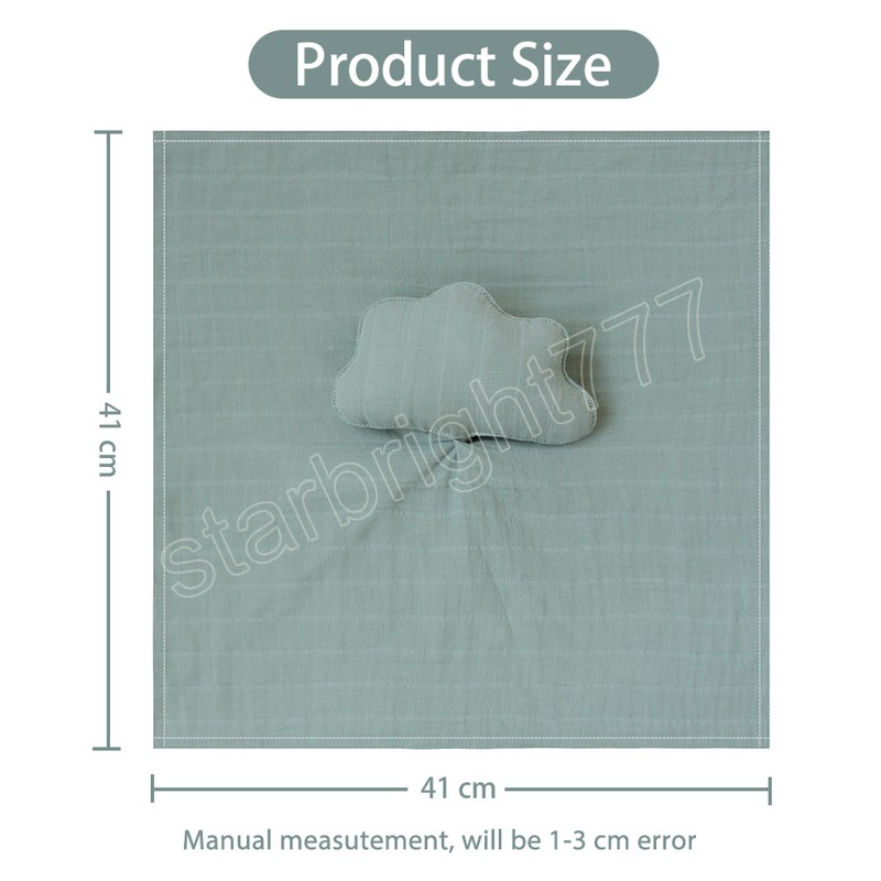 Newborn Soothe Appease Towels Baby Saliva Towel Organic Cotton Moon Star Toy Baby Comfort Lovely Muslin Security Bib 40x40cm