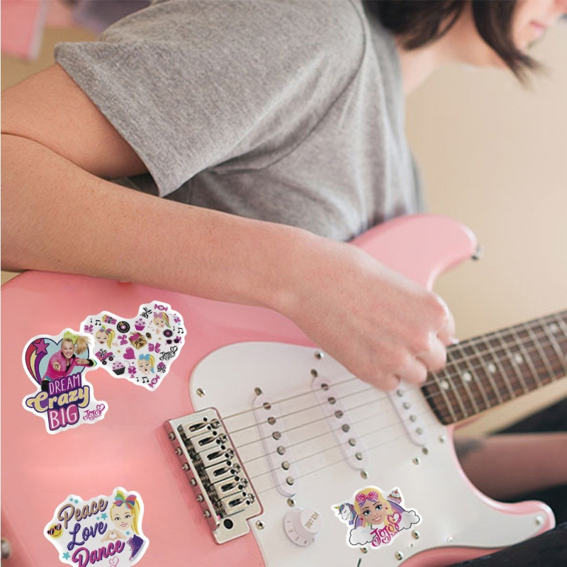 50Pcs/Lot Cute Girl Jojo Siwa Sticker Graffiti Kids Toy Skateboard car Motorcycle Bicycle Sticker Decals Wholesale