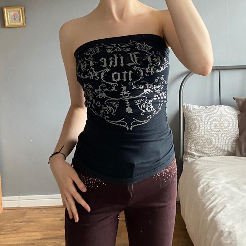 Women' Tanks & Camis Women' Strapless Undershirt Vintage Pattern Print Sleeveless Slim Street Style Vest Casual Wrap TopWomen, Black
Women' Tanks & Camis Women' Strapless Undershirt Vintage Pattern Print Sleeveless Slim Street Style Vest Casual Wrap TopWomen, Black