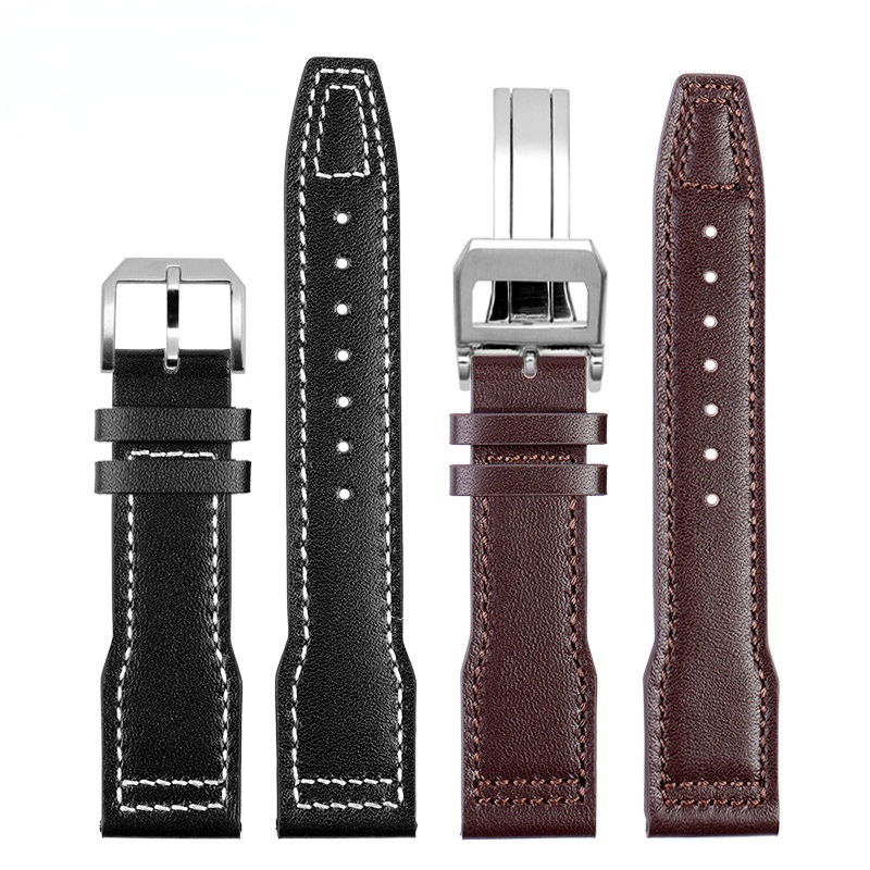 For Iwc Pilots Little Prince Watch Iw327004iw377714 Mark161718 Portuguese Leather Strap 20 21mm Men Watchband Belt Bracelet 220706