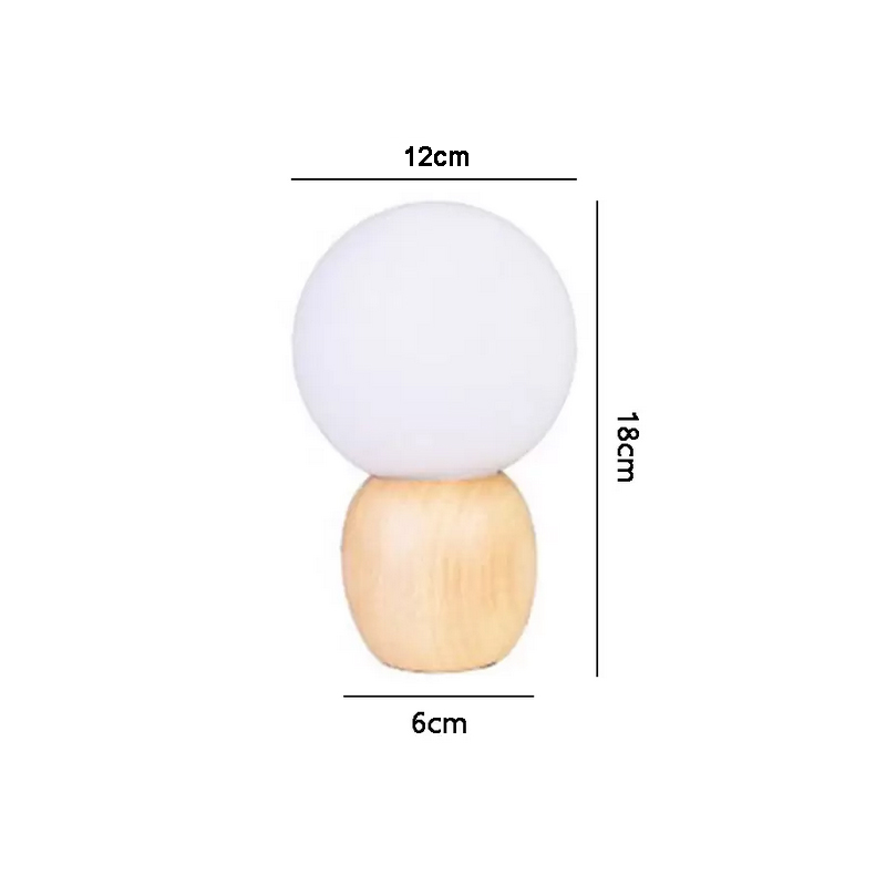 Bedside lamp Wooden Table Lamp Featuring a Clear Glass Enclosure Ideal for Relaxing Ambiance AC85-265V