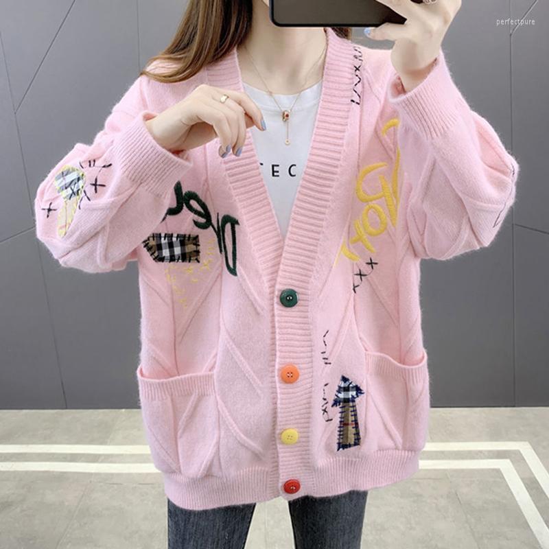 Women's Knits & Tees Y2k Pink Kawaii Sweater Cardigan V-Ncek Knitting Anime Style Big Pocket Loose Personality Cute Casual 2022 Arrival Perf
Women's Knits & Tees Y2k Pink Kawaii Sweater Cardigan V-Ncek Knitting Anime Style Big Pocket Loose Personality Cute Casual 2022 Arrival Perf