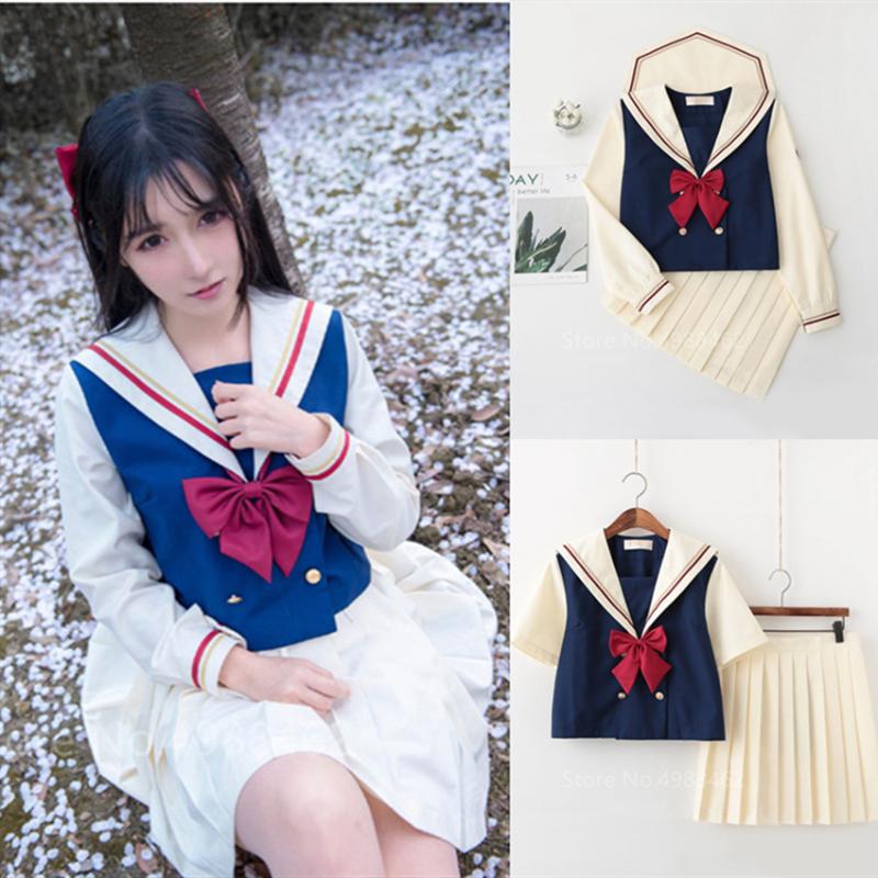 Clothing Sets School Girl Uniform Student JK Japanese Style Dress Cosplay Costume College Short Long Sleeve Skirt Sailor Pleated Suits Femal, Color4
Clothing Sets School Girl Uniform Student JK Japanese Style Dress Cosplay Costume College Short Long Sleeve Skirt Sailor Pleated Suits Femal, Color4