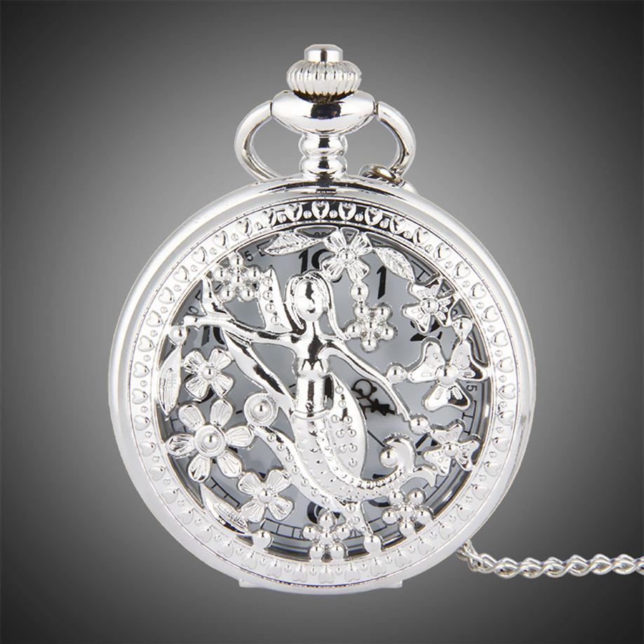 TFO Pocket Watch Silver Hollow Petals Surround Dancing Mermaid Design Pendant Ladies Fashion Gift Necklace232A, Sliver
TFO Pocket Watch Silver Hollow Petals Surround Dancing Mermaid Design Pendant Ladies Fashion Gift Necklace232A, Sliver