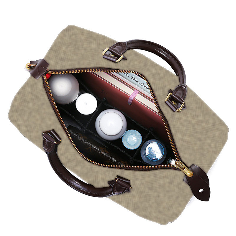 Tas Kain Bulu Kempa Cocok untuk Speedy253035 Tas Tangan Organiser Berslot untuk Perjalanan Dompet Tas Kosmetik Portabel Liner Besar 220611