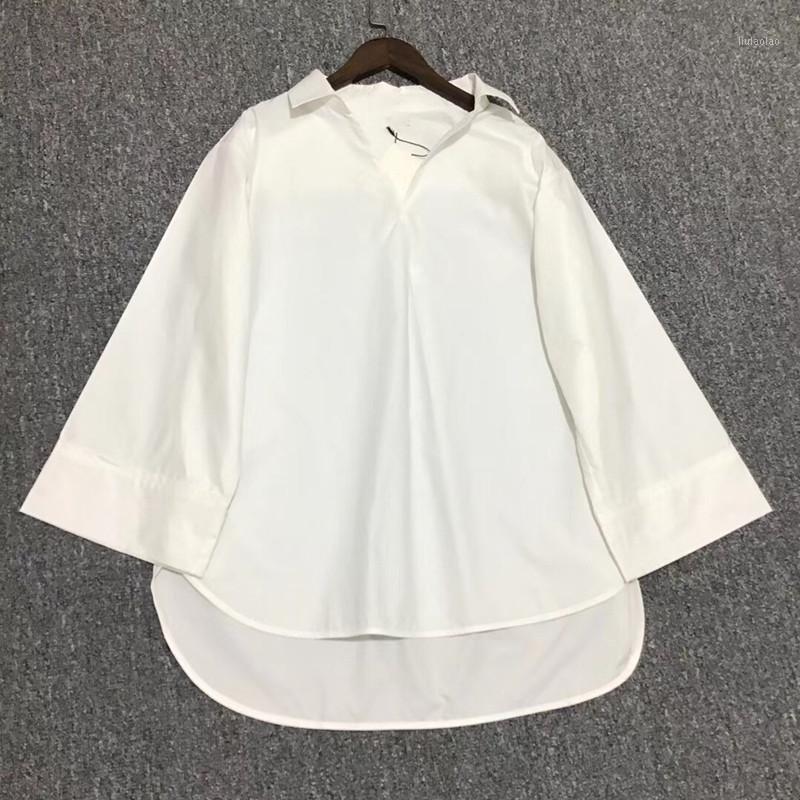 Early Autumn V-neck Women's Blouse Wide Sleeve Turndown Collar Arc Hem Shirt Blouses & Shirts
Early Autumn V-neck Women's Blouse Wide Sleeve Turndown Collar Arc Hem Shirt Blouses & Shirts