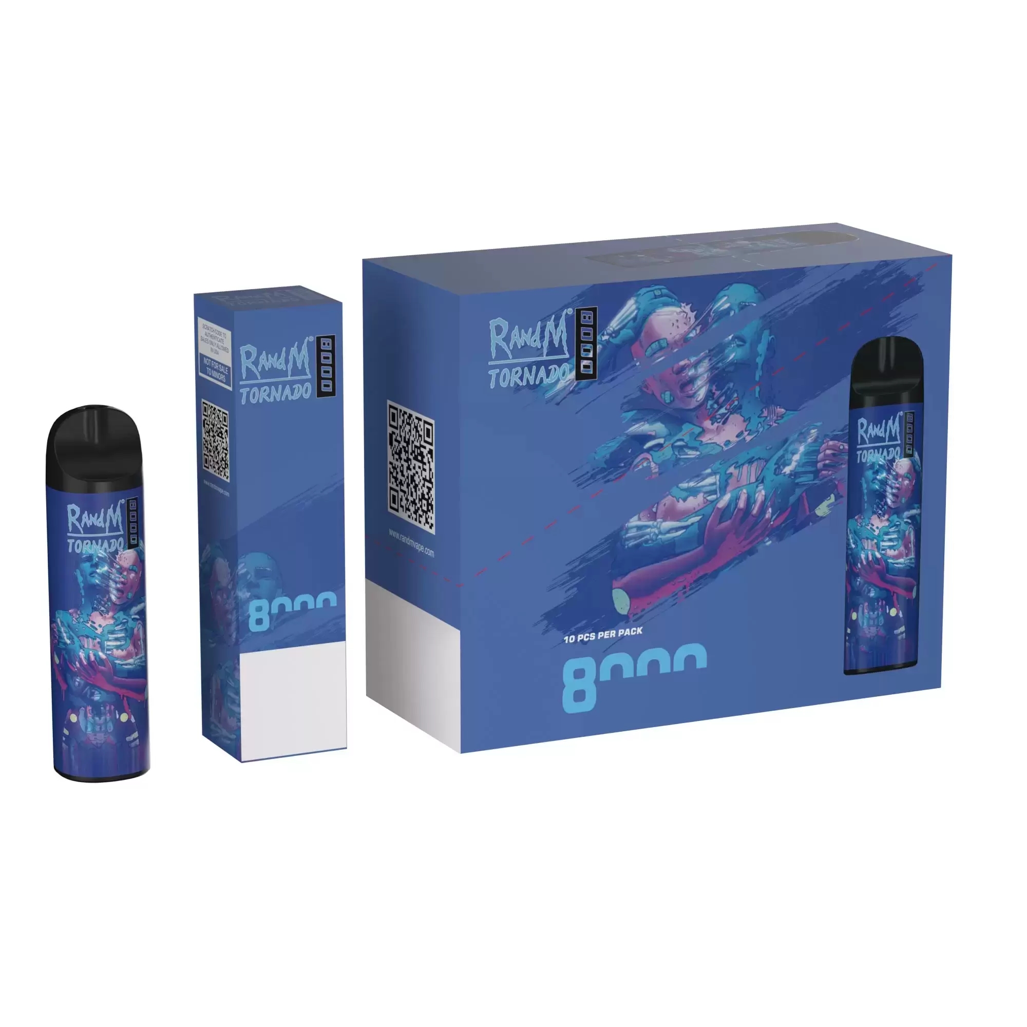 Original RandM TORNADO 8000 Puff Disposable Vape Pen E Cigarette With Airflow Control Rechargeable 1000mAh Battery Mesh Coil 16ml 293w 
Original RandM TORNADO 8000 Puff Disposable Vape Pen E Cigarette With Airflow Control Rechargeable 1000mAh Battery Mesh Coil 16ml 293w