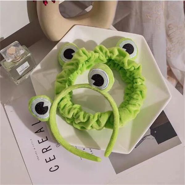 Funny Frog Makeup Headband Wide-brimmed Elastic Hairbands Cute Girls Hair Bands Women Hair Accessories Hairband GC1162