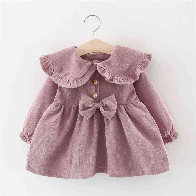 Melario Baby Girl Clothes Princess Dresses Spring Dot Long Sleeves Cotton Baby Clothes Baby Girl Red Dress Spring Infant Dress Y220510