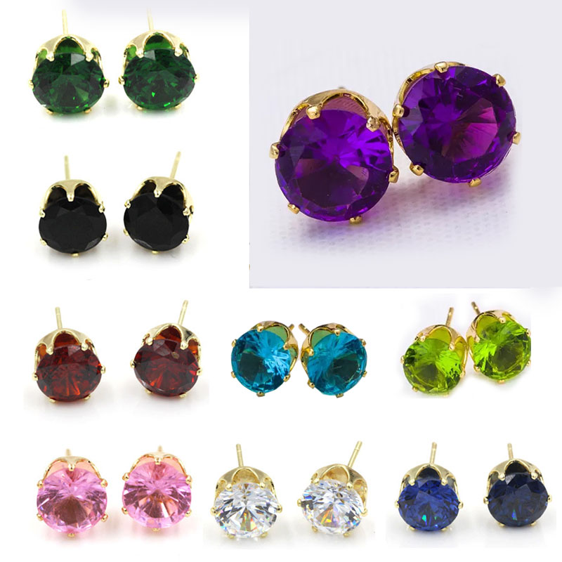 18K Gold Plated Zircon Diamond Stud Earrings for Women Candy Sweet Round Crystal Earring Fashion Jewelry Cusstomers Promotion Gift Wholesale Price
18K Gold Plated Zircon Diamond Stud Earrings for Women Candy Sweet Round Crystal Earring Fashion Jewelry Cusstomers Promotion Gift Wholesale Price