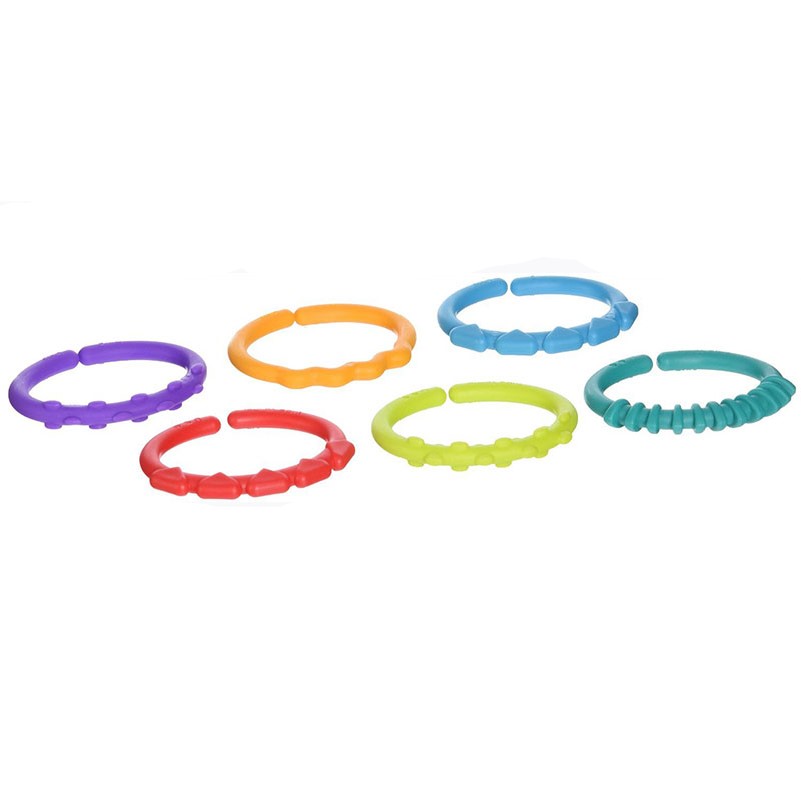 Infant Rainbow Circle A Pack Of 24 Baby Toys Glue Biting Toy Baby Teether Food Grade Safety Silicone Material BPA Free Children s Serial Molar Ring Gr