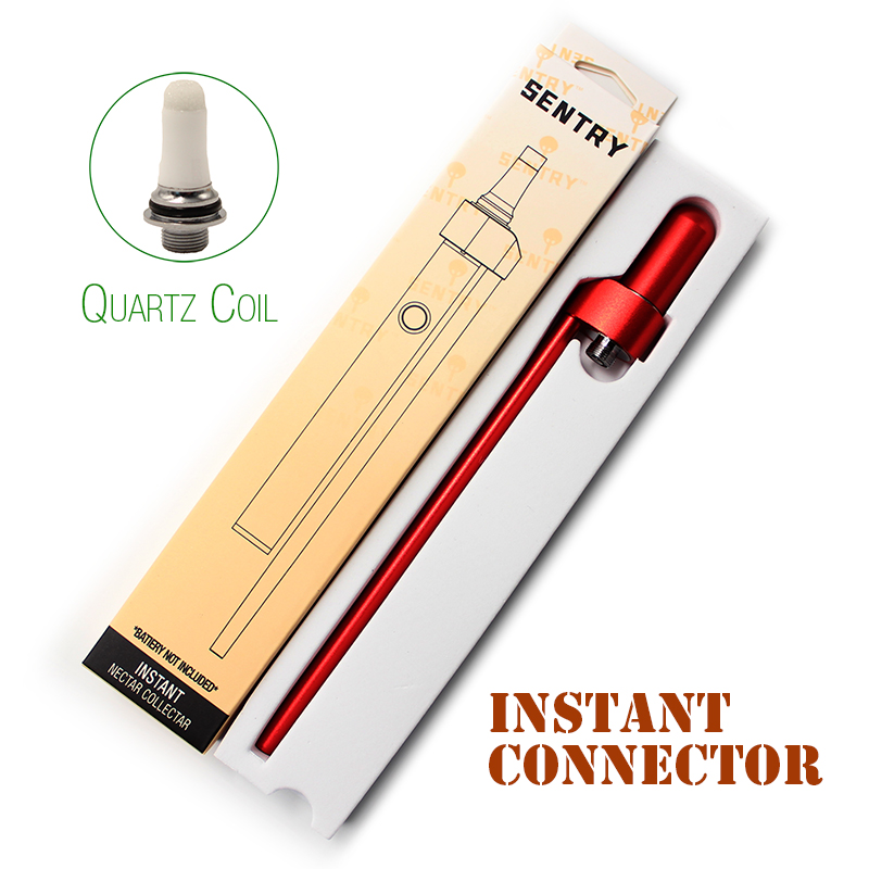 Authentic SENTRY Instant Nectar Connector Quartz Coil Atomizers Vape Batteries Wax Dry Herb Vaporizer Concentrate CONNECTAR Fit For 510 Thread Battery Vapor
Authentic SENTRY Instant Nectar Connector Quartz Coil Atomizers Vape Batteries Wax Dry Herb Vaporizer Concentrate CONNECTAR Fit For 510 Thread Battery Vapor