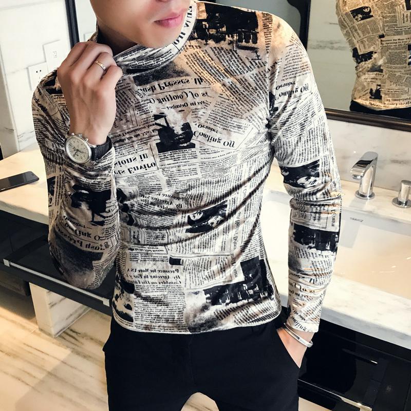 Men's T-Shirts Spaper Turtleneck Tshit Homme Royal Slim Fit Velvet Print Tshirt Long Sleeve Autumn Winter Men Club Party TeeMen's, Flower colour
Men's T-Shirts Spaper Turtleneck Tshit Homme Royal Slim Fit Velvet Print Tshirt Long Sleeve Autumn Winter Men Club Party TeeMen's, Flower colour