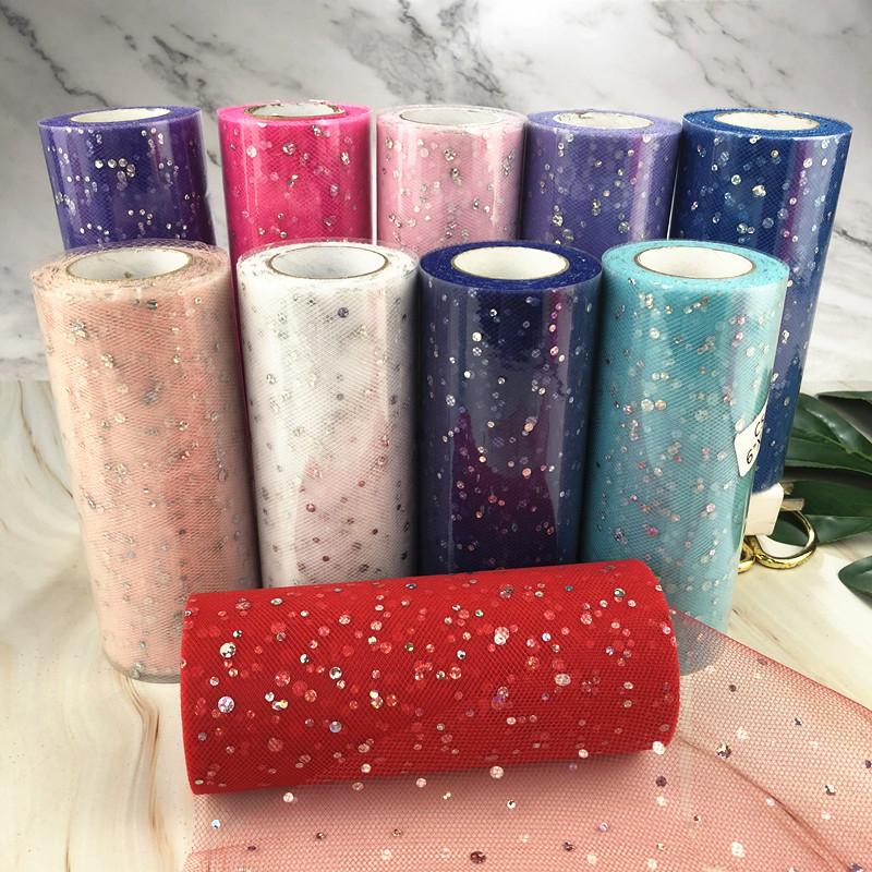 Party Decoration Glitter Sequin Tulle Roll 15cm 9m Fabric Spool Tutu Gift Wrap Baby Shower Wedding DIY Birthday Supplies
Party Decoration Glitter Sequin Tulle Roll 15cm 9m Fabric Spool Tutu Gift Wrap Baby Shower Wedding DIY Birthday Supplies