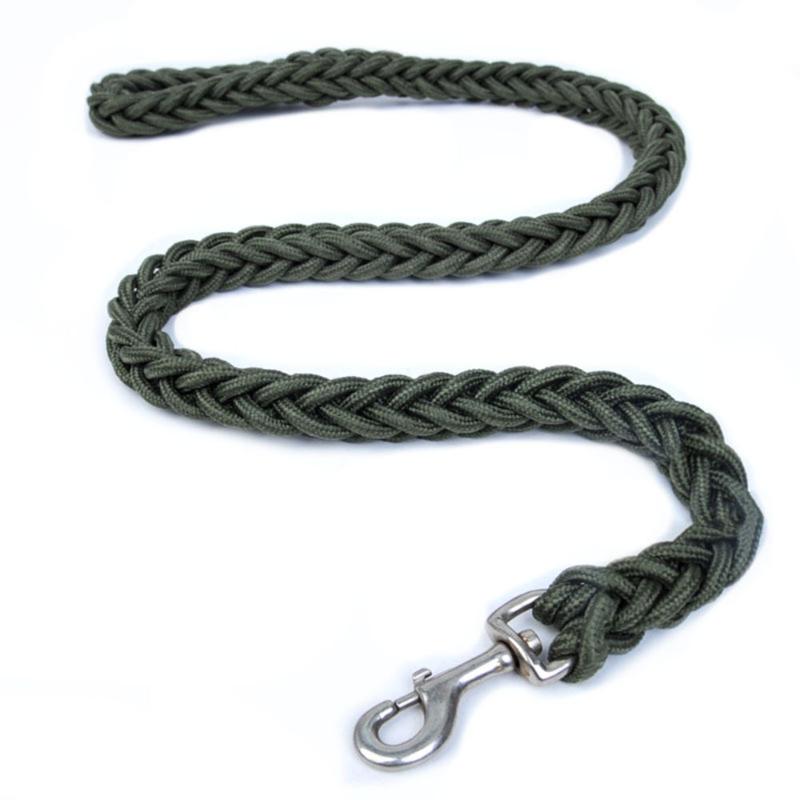 Update Dog Collars & Leashes Large Leash Heavy Duty Rope Braided Big Training For Medium Dogs Durable Nylon Pet Leads 110Cm Blackdog