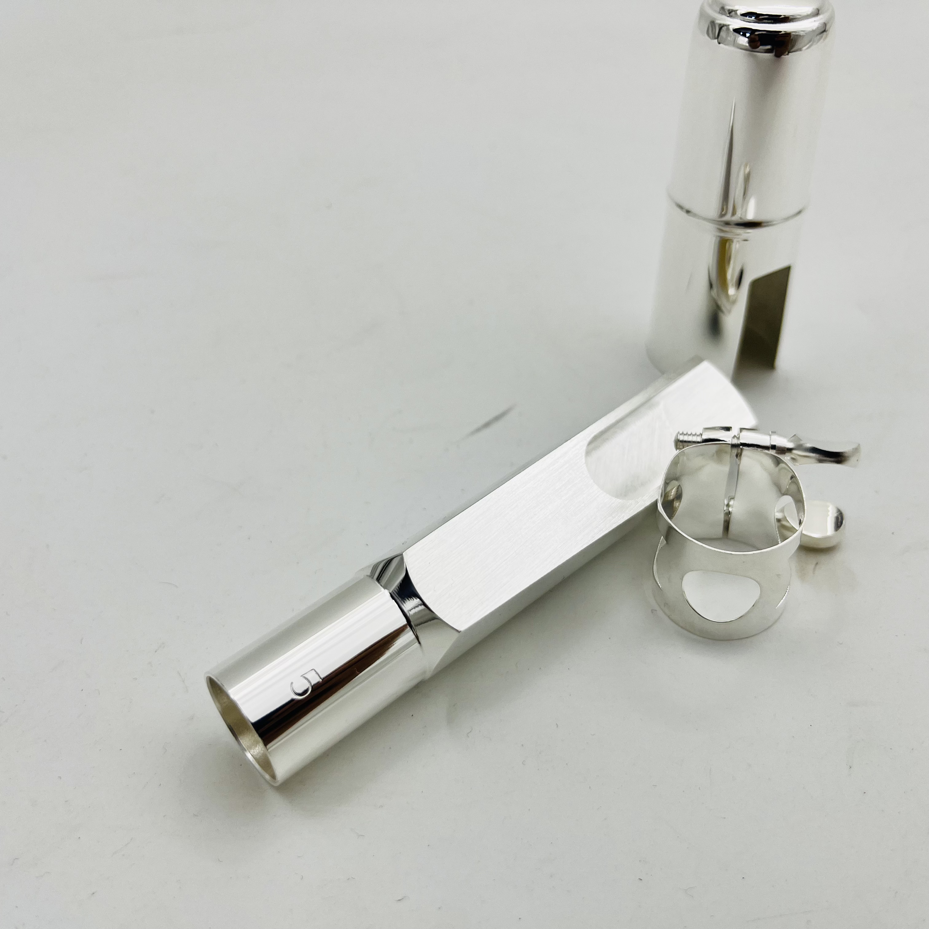 High Quality Beechler Saxophone Mouthpiece Alto Soprano Tenor Size 5 6 7 8 9 Sliver Plated Sax Accessories Real Pictures