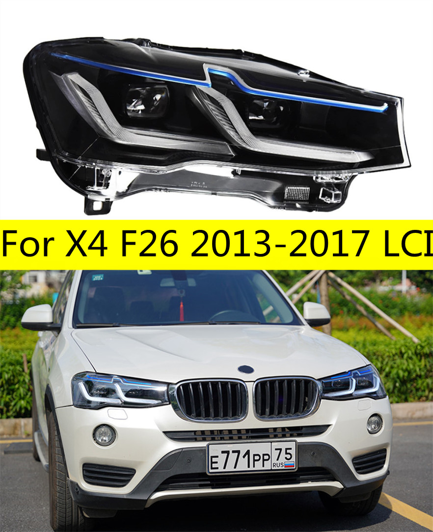 All LED Headlights For X4 F26 2013-20 17 LCI Front Head Lights Fog Lamp Replacement DRL Daytime Light Facelift