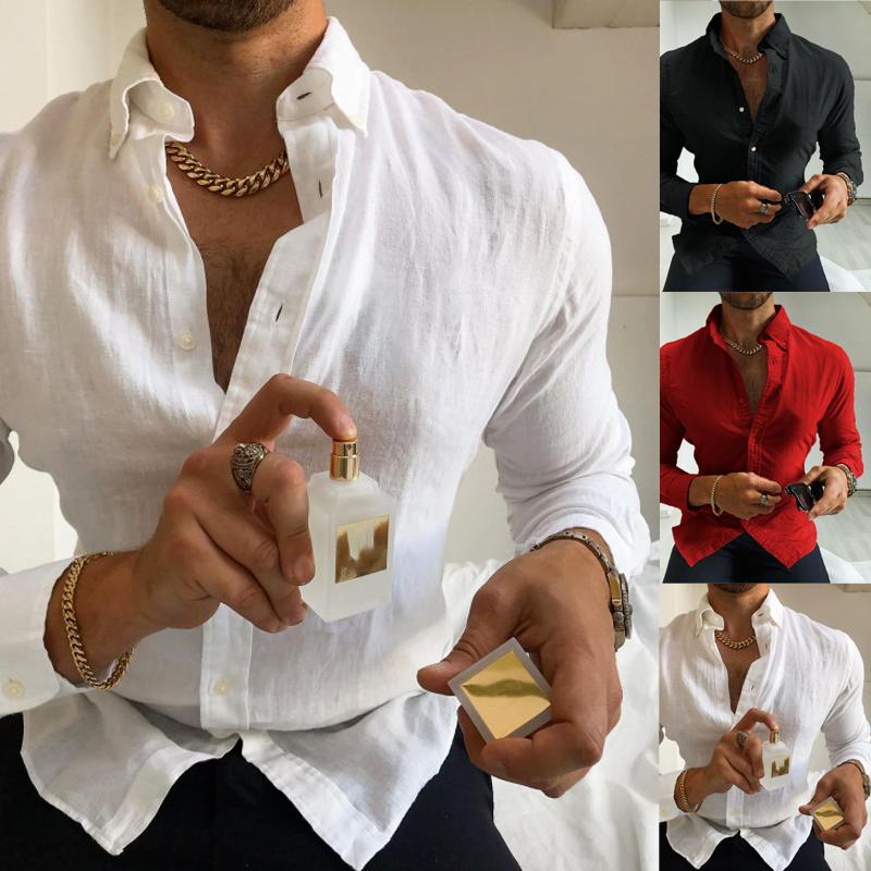 Men' T-Shirts Men Shirt Solid Colour Long Sleeve Turn-down Collar Harajuku Autumn Daily Casual Shirts Clothing Slim Button Up, Rd
Men' T-Shirts Men Shirt Solid Colour Long Sleeve Turn-down Collar Harajuku Autumn Daily Casual Shirts Clothing Slim Button Up, Rd