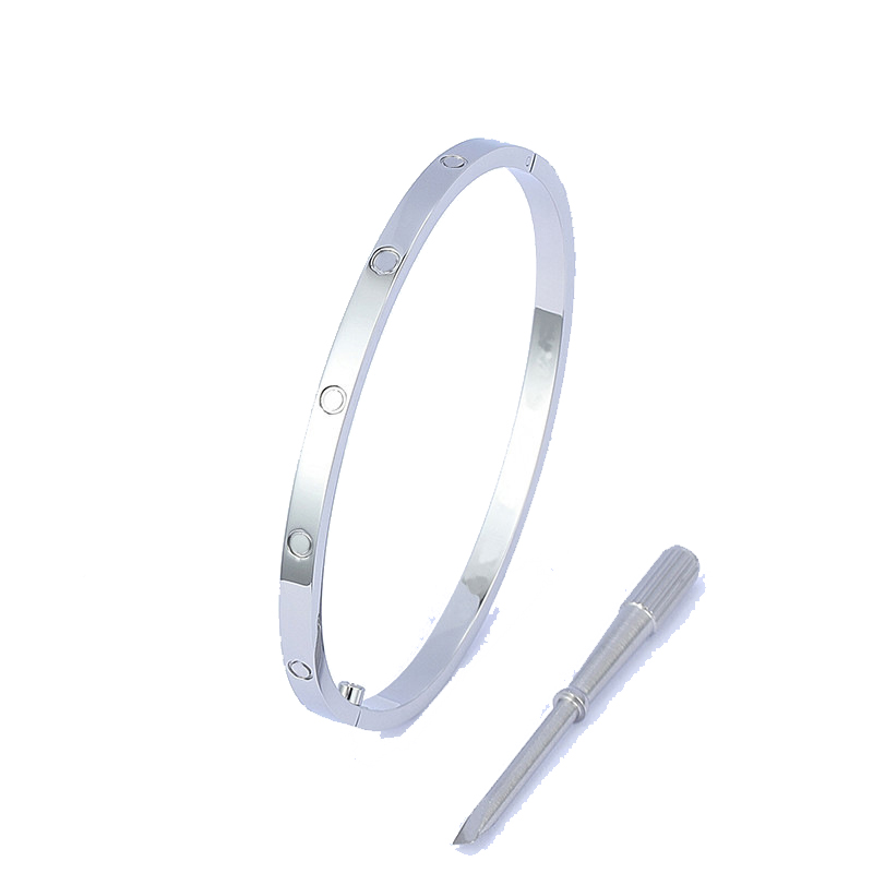 4mm thin Titanium steel Love Bracelets silver rose gold bracelet Bangles Women Men Screw Screwdriver Couple Bracelet Jewelry with
4mm thin Titanium steel Love Bracelets silver rose gold bracelet Bangles Women Men Screw Screwdriver Couple Bracelet Jewelry with