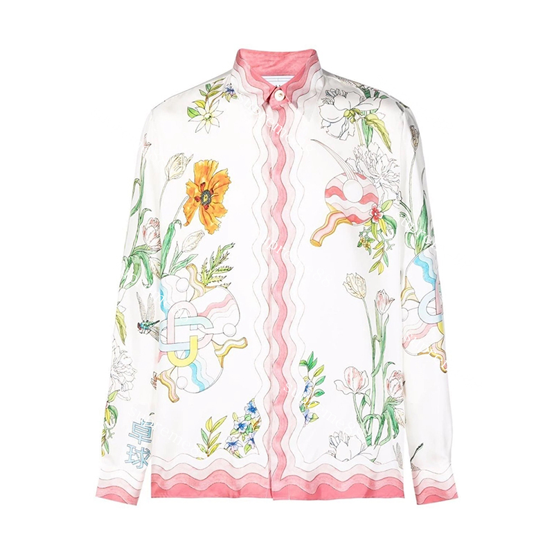 Casablanca ss22 printed silk shirt table tennis paddle floral print long sleeve designer men shirts, Color
Casablanca ss22 printed silk shirt table tennis paddle floral print long sleeve designer men shirts, Color